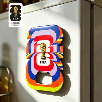 2026 FIFA World Cup Trophy Bottle Opener Fridge Magnet 2.5D Gold Zinc Alloy Soccer Fan Souvenir Gift Bar Kitchen Accessory