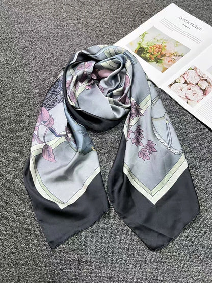 Foreign trade original single Italian autumn and winter new fashion brand printed light luxury shawl scarf