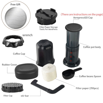 New 250ml Espresso Coffee Maker Machine Portable Cafe French Press Coffee Pot With Filter Paper Kit Bar Set For AeroPres