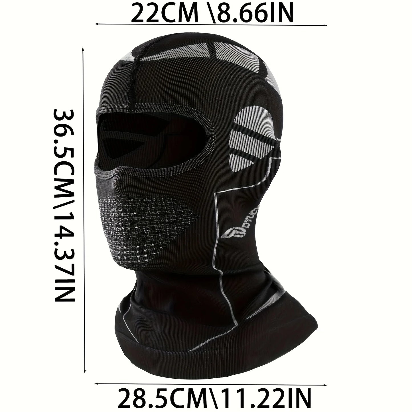 1pc Thickened Winter Sports Cap Ski Head Cover & Motorcycle Face Mask Adjustable Fit Windproof & Cold-Resistant