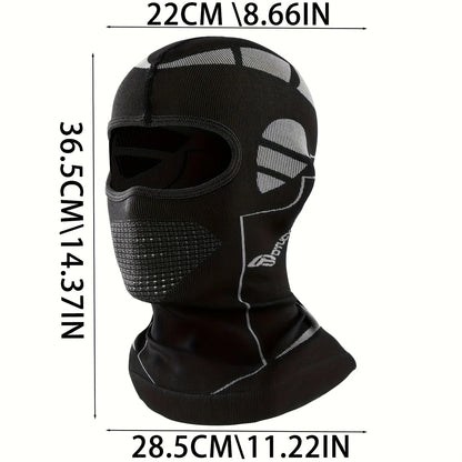 1pc Thickened Winter Sports Cap Ski Head Cover & Motorcycle Face Mask Adjustable Fit Windproof & Cold-Resistant