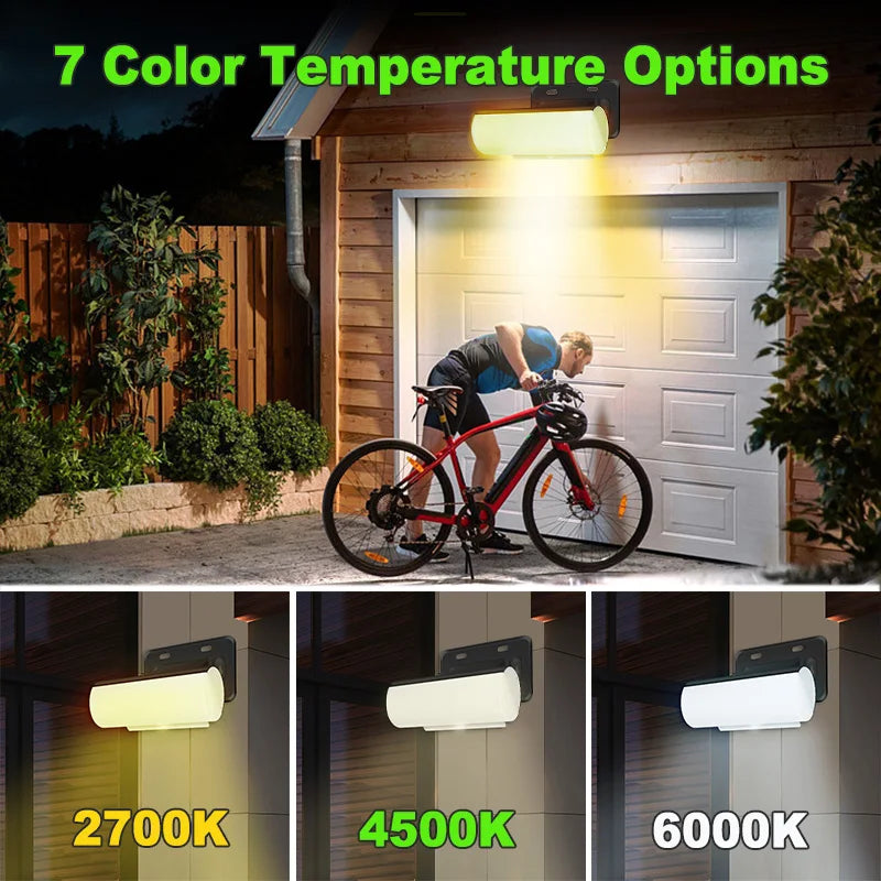 New Solar Light 2700K/4500K/6000K Dimmable Indoor Outdoor LED Solar Lamp with Remote Control IP65 Waterproof Solar Spotlight