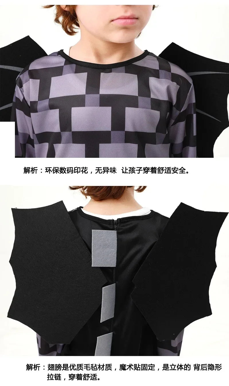 Carnival Party Dress Mask Classic Creeper Anime Game Character Set Diamond Armor Cosplay Costume Children's Clothing