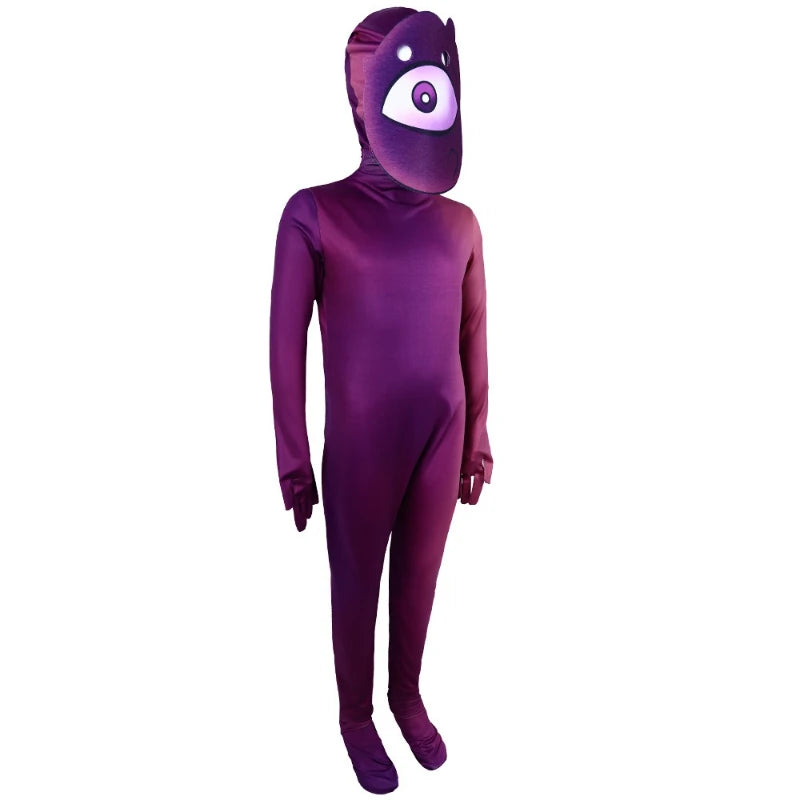 Doors Screech Cosplay Seek Doors Costume Kids Single Eye Mask Suit Jumpsuit Monster Jumbo Horror Scary Halloween Costume Child