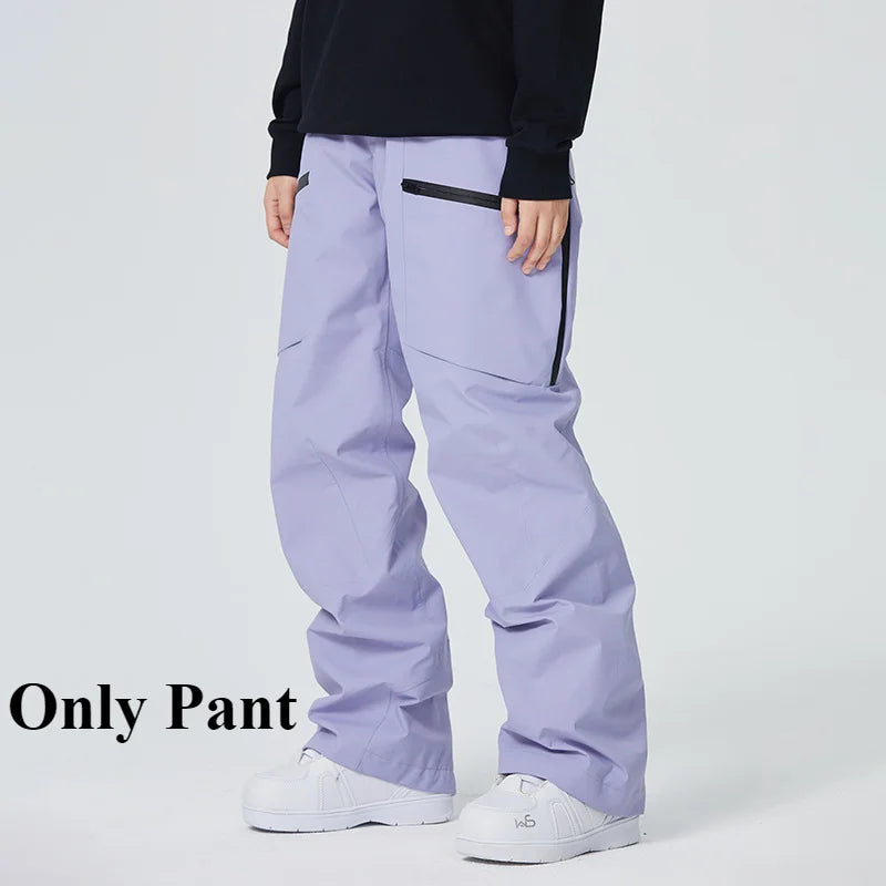 Snow Trousers 2025 Outdoor Sports Snowboard Wear Winter Warm Loose Ski Pants Windproof Waterproof Skiing Pants Women Men Clothes