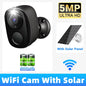 5MP 4G Solar Security Camera 2.4G WiFi Wireless Outdoor Color Night Vision Battery Powered Support PIR Waterproof Two-Way Audio
