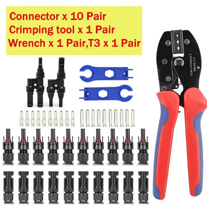 200/100/40/20/10 Pcs Photovoltaic Solar Connectors - 1000V 30A, 2.5/4/6mm² for PV/MC Cable, Panel Connectors Kit