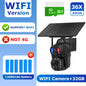 SHIWOJIA 4K 8MP 36X Zoom 4G Solar Camera Dual Lens Dual Screen Human Detect Auto Tracking Outdoor 10W Solar Panel WIFI CCTV