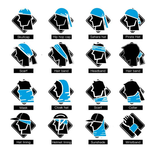 2024 Summer Cycling Bandanas Bicycle Mask For Woman Man Elastic Breathable Motorcycle Balaclava Headband Neck Scarf Turban