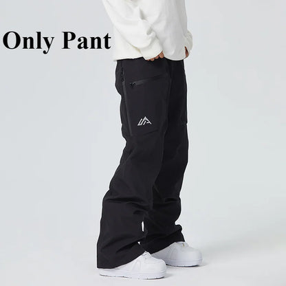 Snow Trousers 2025 Outdoor Sports Snowboard Wear Winter Warm Loose Ski Pants Windproof Waterproof Skiing Pants Women Men Clothes