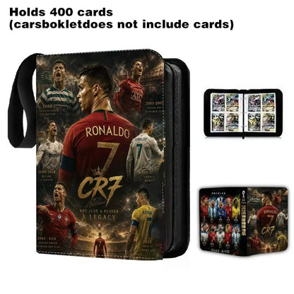 2026 World Cup Football Star Ronaldo Messi Mbappé 400/900pcs Album Book Folder Card Slots Collections Zipper Card Binder Holder