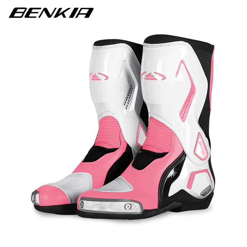 BENKIA HDF-SH208 Professional Four Season Motorcycle Titanium Alloy Boots Riding Boots Motorcycle Racing Boot SHoes