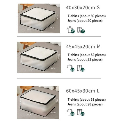 Underbed Storage Bag Foldable Quilt Bag Wardrobe Clothes Storage Box Dustproof Organizer Large Capacity Quilt Storage Bag