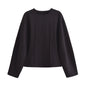 TRAFZA Women New Fashion Slimming 2-Piece Set Double-Sided Fabric O-Neck Long-Sleeve Top+Elegant Stretch Long Pants Female Suit