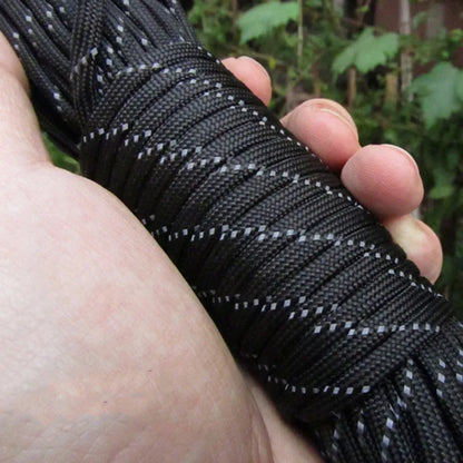 Reflective Paracord Rope, Military, 7 Strand, 4mm, 550 Tactical Parachute Cord, Camping Tent, Lanyard, DIY Bracelet Weaving Rope