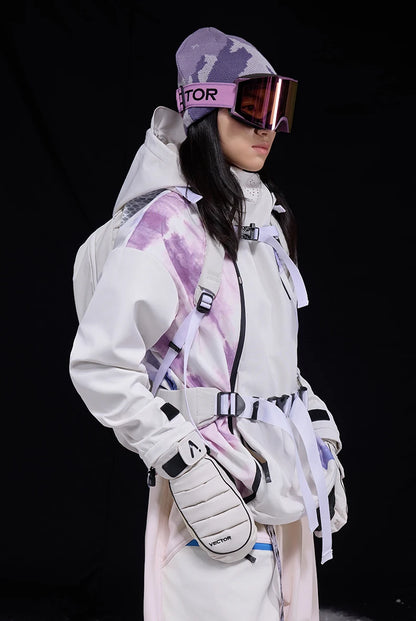 VECTOR Men and Women Splicing Skiing Skiing Top Waterproof Windproof Warm Durable Indoor and Outdoor Skiing Snowboard Jacket