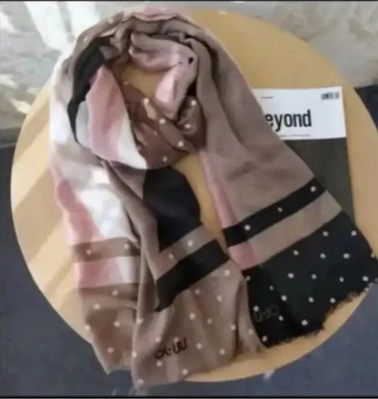 Foreign trade original single Italian autumn and winter new fashion brand printed light luxury shawl scarf