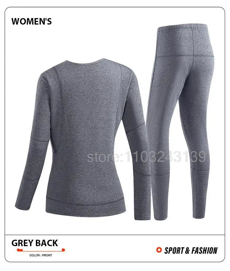 Winter Heated Thermal Underwear Men Heating Jacket Skiwear Heated Jacket Fleece Warm Top Pants USB Electric Heating Clothing