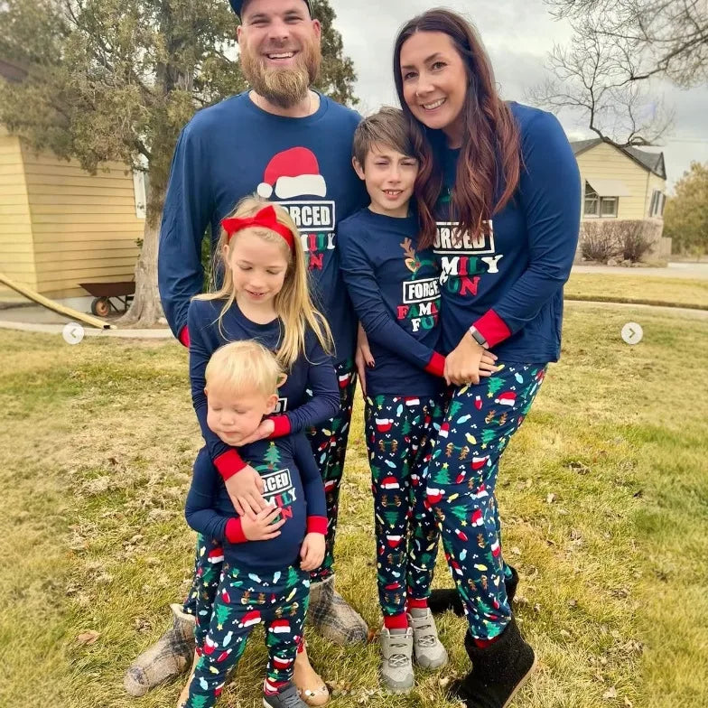 New Year's Costumes Family Matching Outfits Christmas Pajamas Mother Father Kids Clothing Set Baby Romper Xmas Family Look Pjs