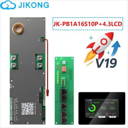 JIKONG Inverter BMS V19 200A 300A Active Balance 1A 2A LiFePo4 Li-Ion LTO Battery 8S 16S 24V 48V JKBMS V19 Home Energy Storage