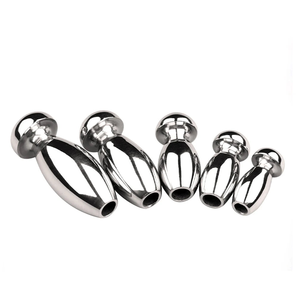 Spindle Smooth Stainless Steel Penis Penis Plug Dilator Cum Thru Cather Urethral Plug Dilator Sounds Cathe Hollow Tube