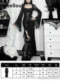 Halloween Gothic Grunge Punk Women Dress Long Sleeve Lace Slim Black Dresses 2025 New Y2K Harajuku Lolita Fairy Core Party Dress