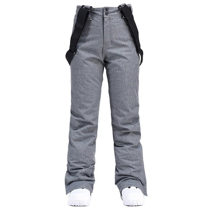 Cheap Women's and Men's Ice Snow Pants Outdoor Snowboarding Clothing Strap Trousers Skiing Suit Wear 10K Waterproof
