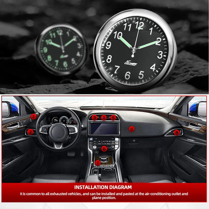40Mm Luminous Car Clock Waterproof Mini Electronic Clock Quartz Watch Bicycle Motorcycle Watch Auto Dashboard Clock In Car