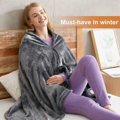Office Wearable USB Electric Heated Blanket Washable Body Warmer Blanket Home 5v 3 Heated Level Throw Blanket 9 Heated Areas