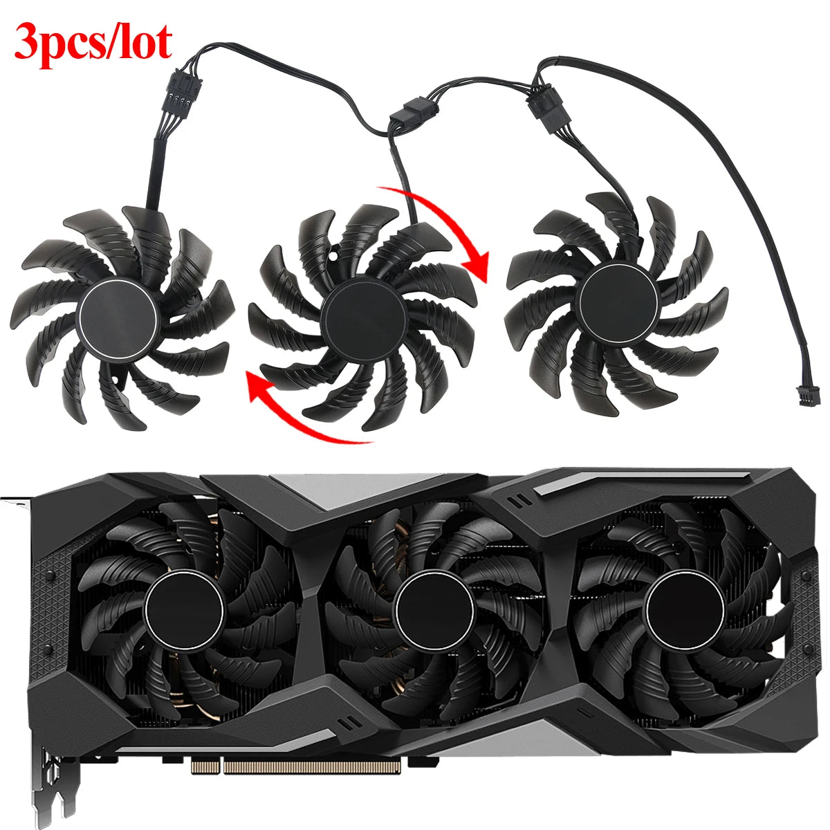 Video Card Fan For Gigabyte GeForce RTX 3060 3070 Gaming RTX 3060Ti 3070Ti Ti Eagle 78MM PLD08010S12HH Graphics Card Cooling Fan