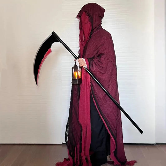 Witch Costumes Halloween Adult Cloak Vampire Hooded Cosplay Costume Cloak Scary Grim Reaper Dress Up Prank Horror Costume Props