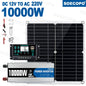 10000W Complete Solar Power Kit | 300W Panel + 100A Controller + 10000W Inverter 12V to 110V/220V Emergency Backup for Home,RV