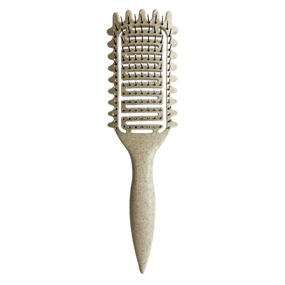 3 in 1 Curl Define Styling Brush Hollow Out Detangling Hair Brush Tangled Hair Comb