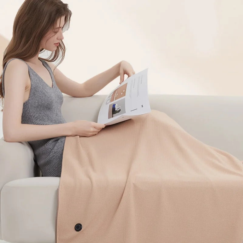 Office Wearable USB Electric Heated Blanket Washable Body Warmer Blanket Home 5v 3 Heated Level Throw Blanket 9 Heated Areas