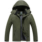 Winter Men's Parka Outdoor Lining Fleece-lined Thickened Windproof Warm Mountaineering Hooded Jacket Cold-resistant Ski Suit 6XL