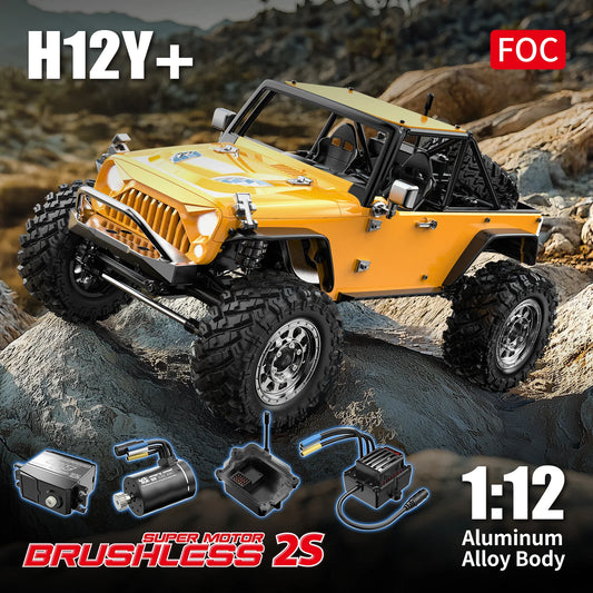 HYPER GO MJX H12Y+ H12Y 1/12 RC Car 4WD Brushless 2.4G Remote Control Cars Off-Road RC Truck
