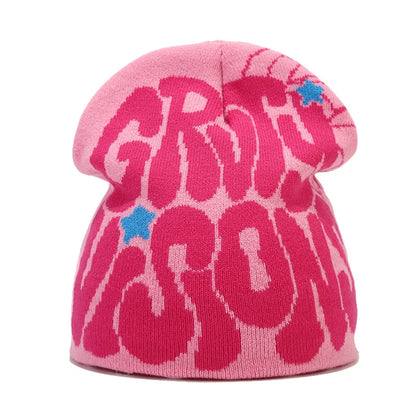 Bocca Beanie Y2K Knitting Hat For Men Women Warm Winter Autumn Letter Cartoon Streetwear Knitting Cap Hip Hop Gorras New Fashion