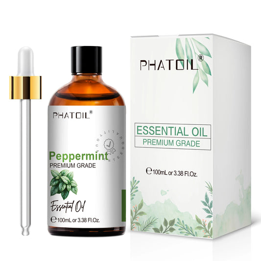 PHATOIL 100ml Pure Aromatherapy Essential Oil For Diffuser, Massage & Skin Care-Eucalyptus Peppermint Vanilla Bergamot Tea tree