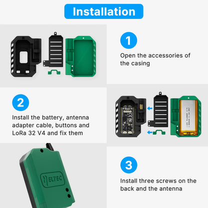 Meshtastic Heltec V4 Low Power ESP32 SX1262 LoRa 32 Dev-Board Case Set With 3000mAh Battery Support SolarPowered BLE Arduino IoT