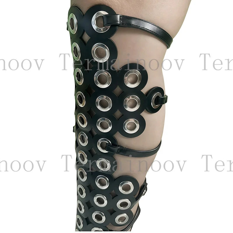 Sexy Women Knee High Sandals Stiletto Heel Cross Straps Round Buckle Decor Zipper Gladiator Heels Dress Party Shoes Hot