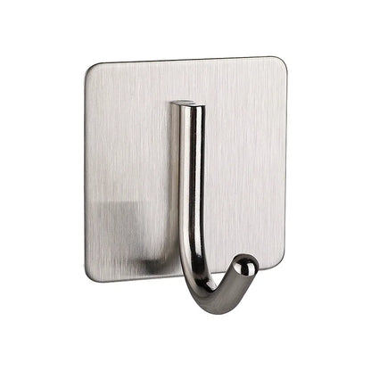High Quality 304 Stainless Steel Self Adhesive Hooks Shower Bath Hook Kitchen Hanger Bathroom Hook Household Wall Hanger