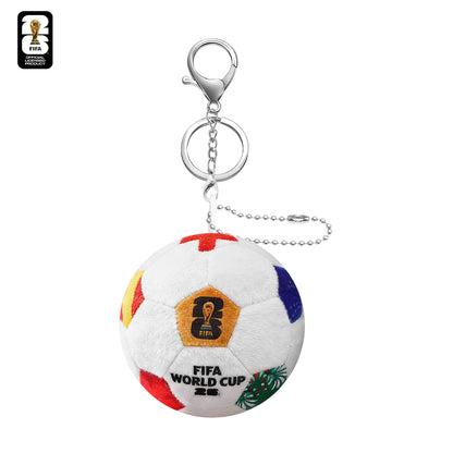 Official Authentic 2026 FIFA World Cup Soccer Ball Plush Keychain, World Cup Soccer Ball Backpack Charm, Rearview Mirror Pendant