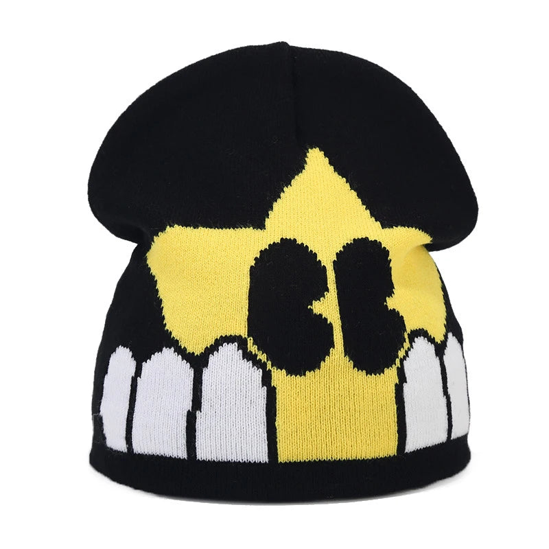 Bocca Beanie Y2K Knitting Hat For Men Women Warm Winter Autumn Letter Cartoon Streetwear Knitting Cap Hip Hop Gorras New Fashion
