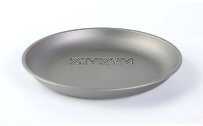 Ultralight Titanium Bowl Pan Plate Dish 22cm 18.5cm Round Plate Outdoor Camping Portable Tableware for Backpacking & Camping