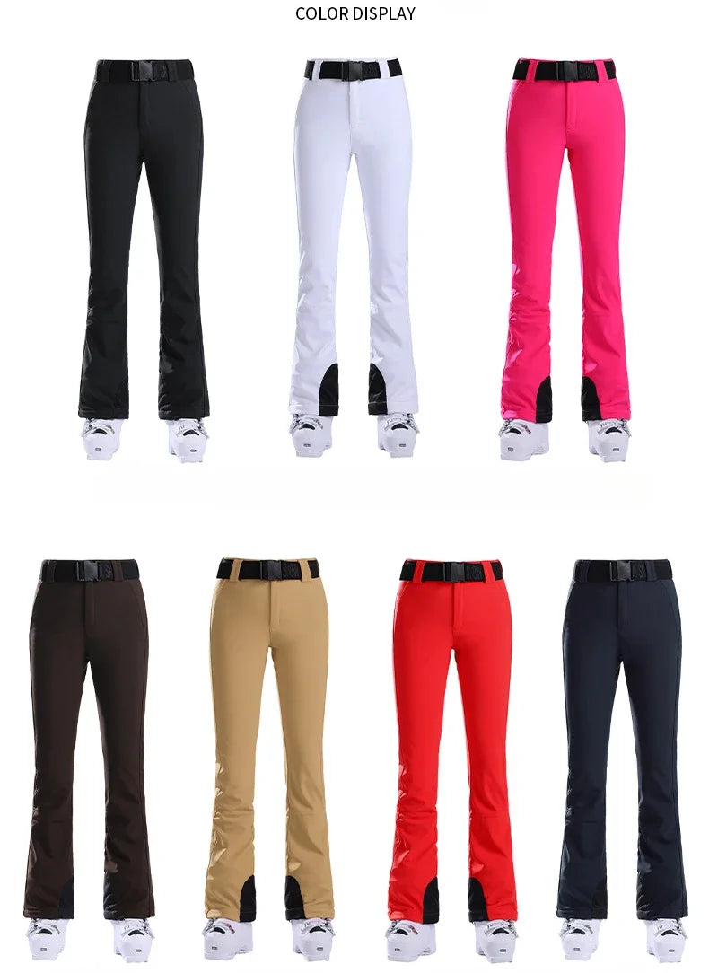 Winter Snowboarding Pants Thermal Skiing Pants New Slim Fit Women Snow Trousers Waterproof Clothes Outdoor Windproof Ski Pants