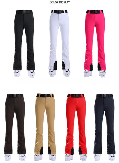 Winter Snowboarding Pants Thermal Skiing Pants New Slim Fit Women Snow Trousers Waterproof Clothes Outdoor Windproof Ski Pants