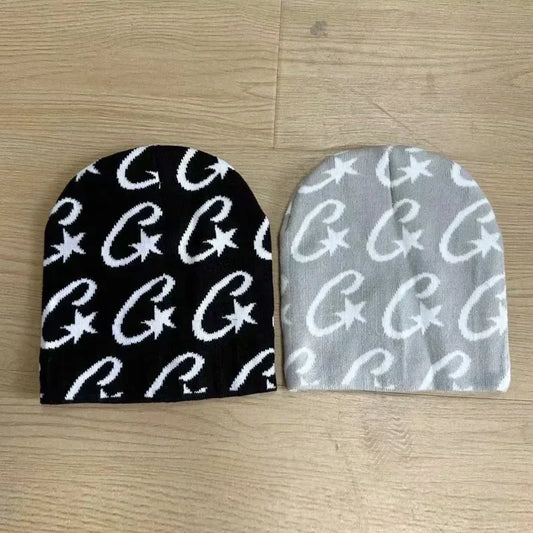 Couple Knitted Caps Hip-hop Trendy Beanie Hat 2024 Letter Jacquard Women Male Winter Hot Girl Warm Knitted Hat Balaclava Beanies