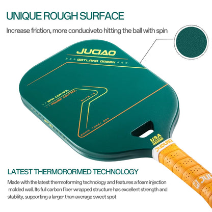JUCIAO T800 Carbon Fiber Pickleball Paddle With Aero Throat  USAPA Approved 20MM Thermoformed Pickleball for Power & Control