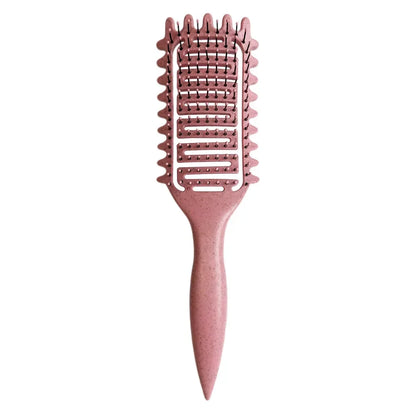 3 in 1 Curl Define Styling Brush Hollow Out Detangling Hair Brush Tangled Hair Comb