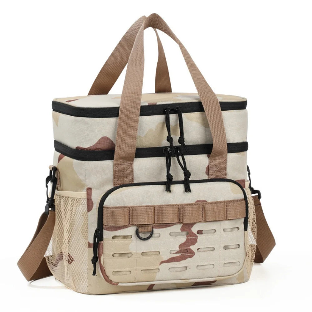 Camouflage Large-Capacity Tactical Thermal Cooler Lunch Bag Outdoor Insulated Leakproof Insulated Durable Portable Ice Pack